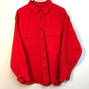 Woolrich Expedition Red Chamois Cotton Shirt XL